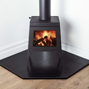 Ceramic Tile Hearth - Corner Install